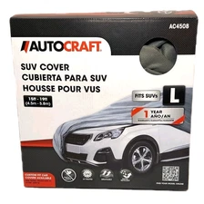 AutoCraft SUV Cover, Grey, Fits SUVs 15'-19', Breathable, Non-Abrasive AC4508
