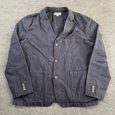 J.Crew Wallace  Barnes Chore Coat Blazer Jacket Men  s 44R Blue Cotton Canvas