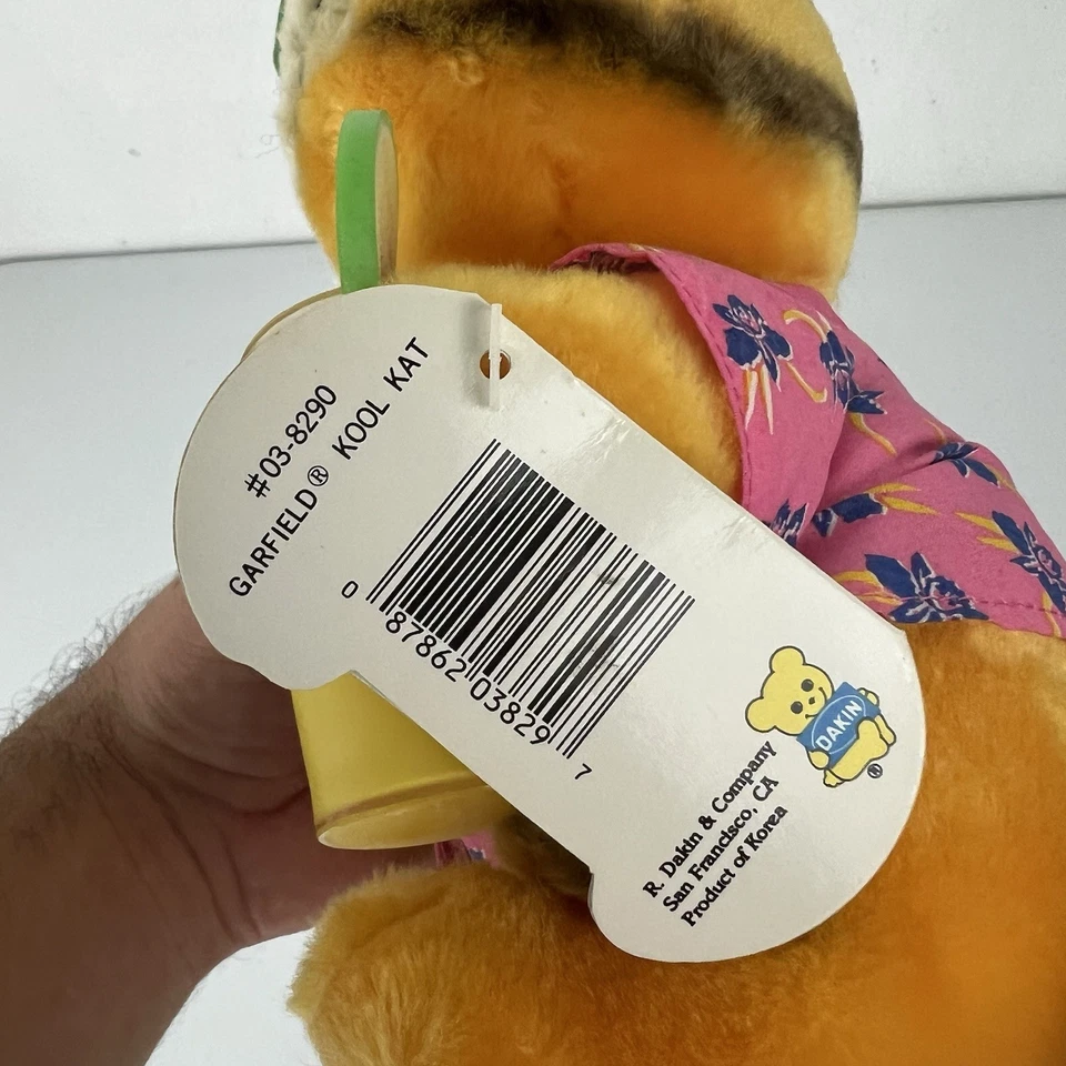 Peluche Garfield Kool Kat 1981 vintage todos los accesorios raro con etiquetas Foto 3 de 4