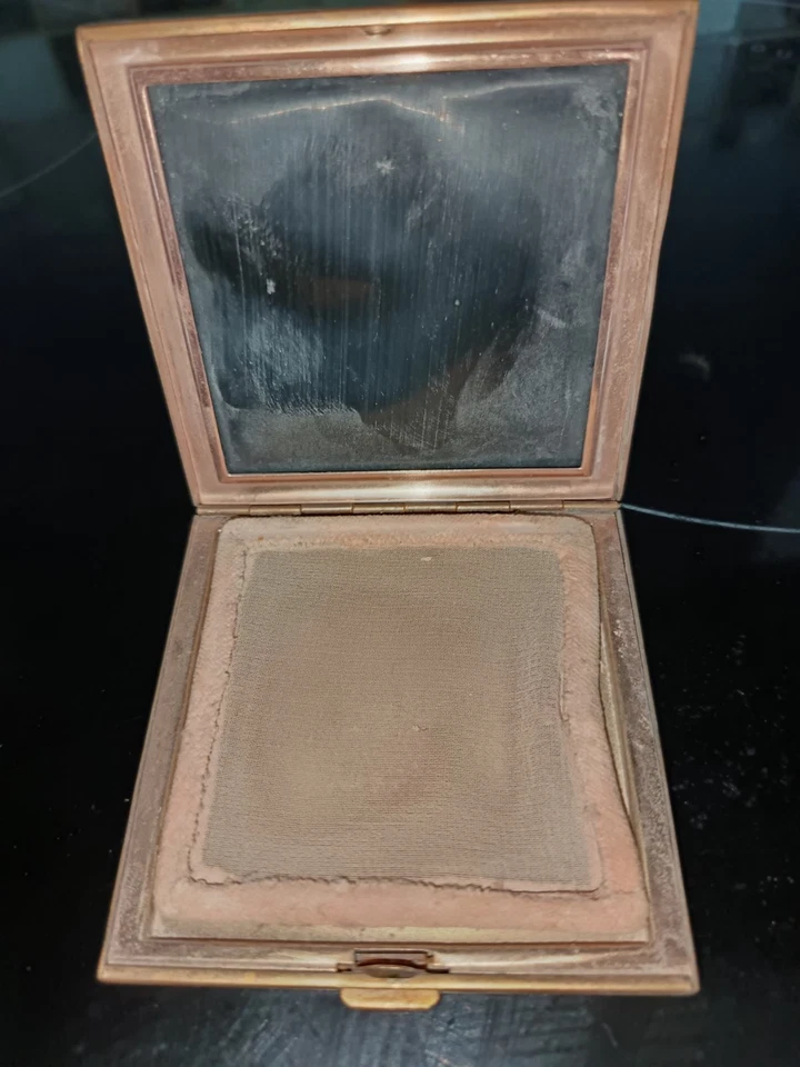 Ancien Poudrier Art Déco - Photo 2/2