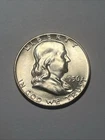 1956-P Philadelphia Franklin Half Dollar US 50c Silver Coin UNC BU