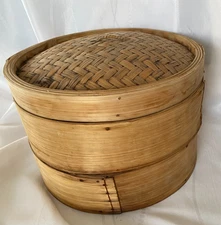 11 1/2" Two Tier Bamboo Steamer Basket