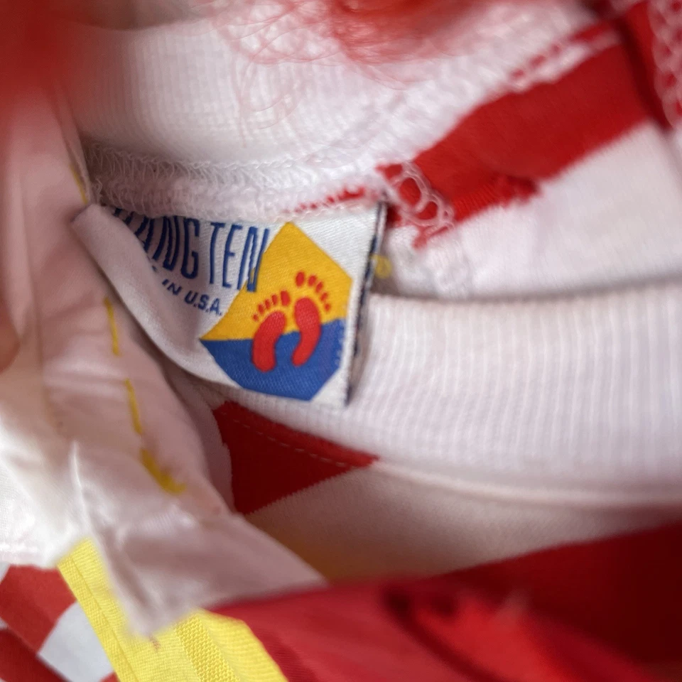 Винтажный Рональд Макдональд в полоску клоун костюм с париком детский размер 4-6 Хэллоуин - Изображение 3 из 4