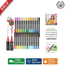 Dual Tip 28-Color Metallic Acrylic Paint Markers for Creative Projects