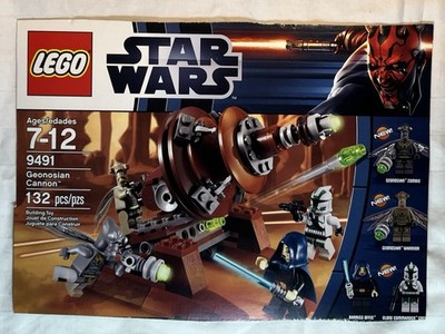 LEGO Star Wars Geonosian Cannon 9491 w/ 3/4 Minifigures, Missing 8 Pieces 2012