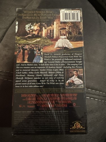Gone With The Wind VHS VCR Video Tape New / Sealed Movie Clark Gable + DVD - Picture 2 of 5