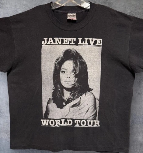 90s Janet Jackson Live World Tour I Was There Single Sti 1990s vintage concert t-shirt, vintage, size XL, single stitch, B+ condition