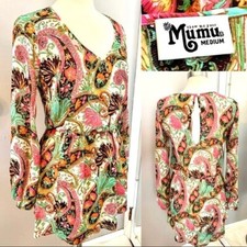Show me your mumu Rainey Palace Paisley Pink floral dress size M Colorful Print
