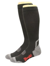Wrangler Compression Technology Tall Boot Socks, Black, Lrg (M 9-13), 2 Pair