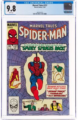 ⑨　アメコミ　MARVEL  TALES  SPIDER MAN Marvel Tales #157 CGC 9.8 NM/MT White Pages Amazing Spider