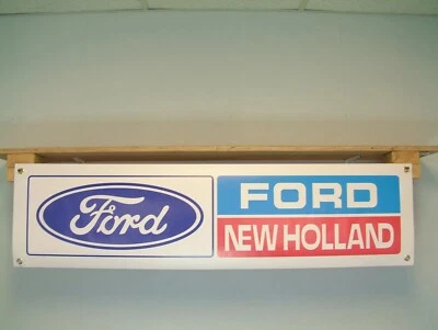 HALCYON AUTOMOTIVE Ford New Holland Banner Tractor Shed Workshop Garage Wall Display