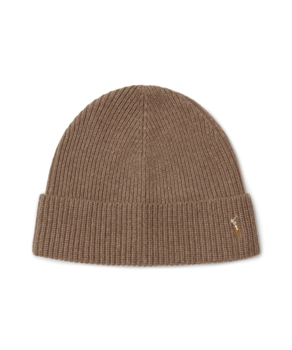 ☆POLO RALPH LAUREN☆ Signature Pony Wool Blend Beanie Brown Genuine Polo Ralph Lauren Signature Pony Wool Blend Beanie