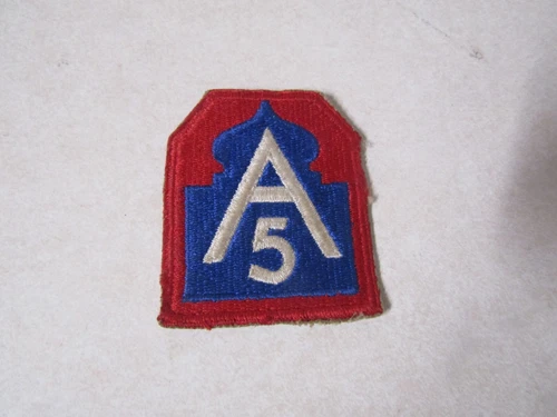 MILITARY PATCH PM WW2 ERA NO GLOW US ARMY 5TH ARMY