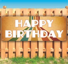 HAPPY BIRTHDAY Advertising Vinyl Banner Flag Sign Many Sizes PARTY CELEBRATE