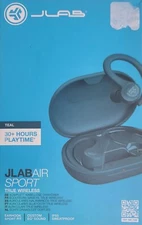 NEW JLAB AIR SPORT TRUE WIRELESS EARBUDS IN TEAL COLOUR
