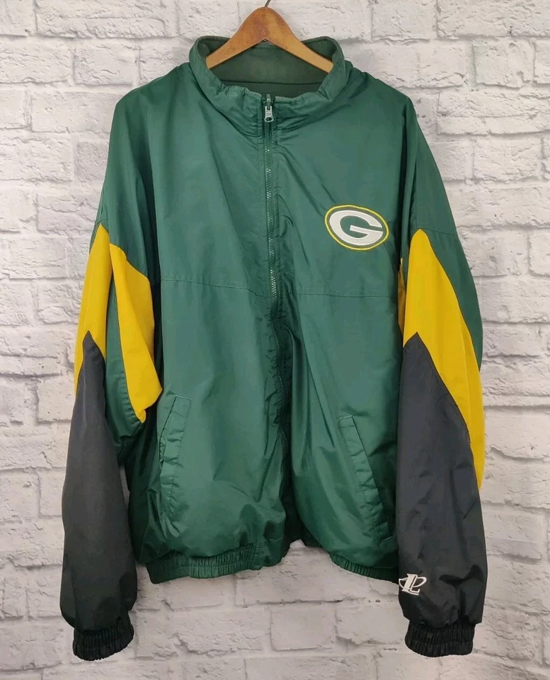 CHAQUETA DE FÚTBOL AMERICANO DE COLECCIÓN NFL GREEN BAY PACKERS LOGOTIPO AUTÉNTICO ATLÉTICA, Talla 2XL Foto 3 de 4