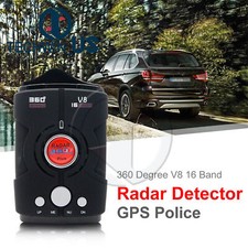Anti-Police 360 Degre In Car Full Band V8 Red GPS Speed Safety Radar Detector