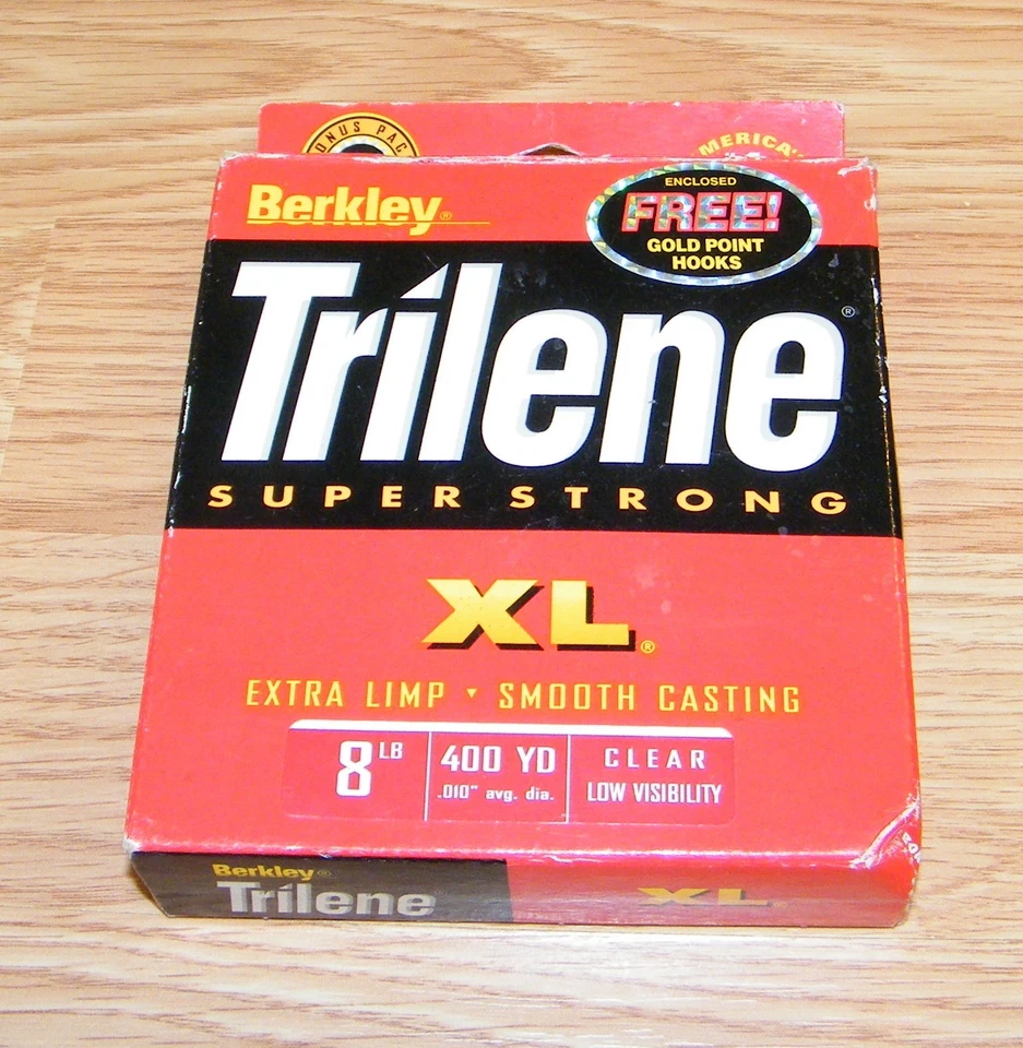 Línea de pesca transparente Berkley Trilene XL de fundición suave genuina 8 lb 400 YD **LEER**  Foto 2 de 4