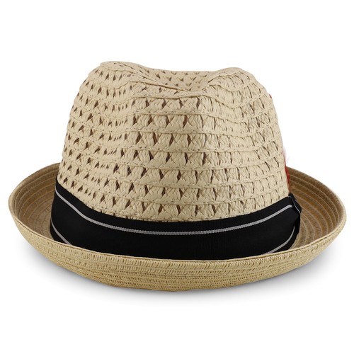 Cool Lightweight Paper Straw Fedora Hat with Feather and Ribbon - FREE SHIPPING - Picture 7 of 13