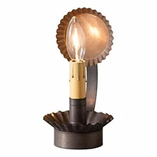 Cabin Chamberstick with Reflector in Kettle Black