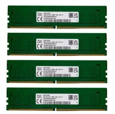 Hynix 32GB (4X8GB) DDR5 DDR5 4800MHz PC5-38400 UDIMM Memory Ram HMCG66MEBUA084N