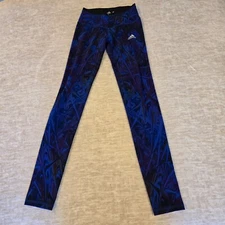 Woman's Adidas Climachill Size S Workout Yoga Pants Leggings Blue/Black