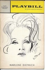 Marlene Dietrich   Broadway   Playbill  1967   Burt Bacharach