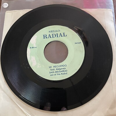 Saul Melgarejo Con El Trio Radial 7  Record Mi Recuerdo / Cielo Llanero 45 a1974