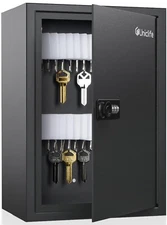Key Cabinet with Combination Lock, 40 Key Hooks,Key Storage Box Wall Mount (BE)