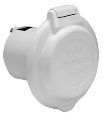 PARK POWER by MARINCO 304ELBRV 30A 125V WHITE CONTOURED POWER INLET *D2