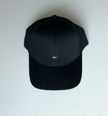 Tommy Hilfiger Unisex Black Cap Cotton On Sale