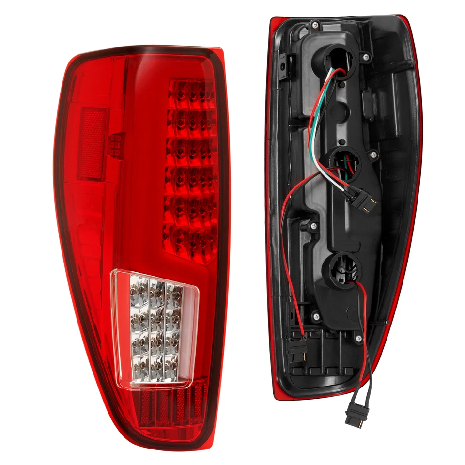 For Chevy Colorado GMC Canyon 2004-2012 Red/Chrome LED Tail Lights Brake Lamps Foto 3 de 4