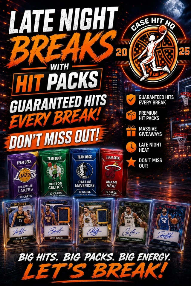 LATE NIGHT NBA BREAKS WITH HIT PACKS