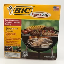 BIC FlameDisk Charcoal Alternative Portable Outdoor Grill Disk – 40 Min Burn USA
