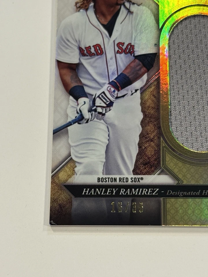 2017 Topps Triple Threads - Single Jumbo Relics Hanley Ramirez #SJR-HRA /36... - Image 3 of 4