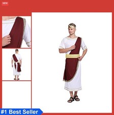 Men Roman Toga Costume Adult Greek God Outfit Caesar Party Fancy Dress with