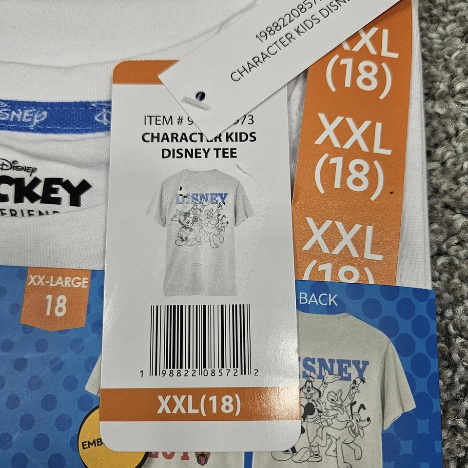 Disney Mickey & Friends Shirt Youth XXL (18) Graphic Tee Goofy Donald Pluto - Image 4 of 4