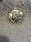 1954-S 50C Silver Franklin Half Dollar In Capsule