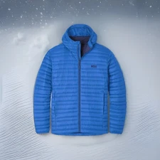 NWT $285 STIO PINION DOWN HYPERDRY HOODED JACKET 800 FILL SZ XXL COSMIC BLUE