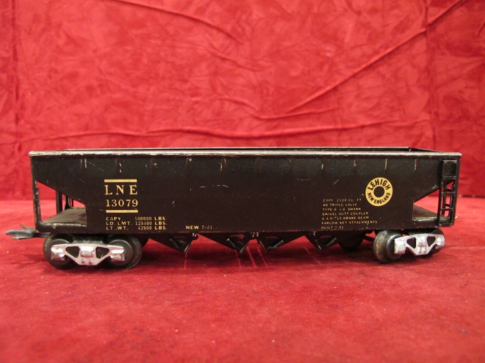Marx 13079 LNE Hopper Car Black Litho Scale Series O gauge - Image 2 of 4