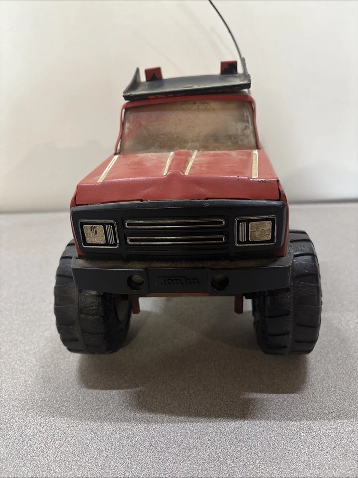 Camioneta grande vintage Tonka Toys hojalata acero/camión monstruo 4x4 Foto 2 de 4