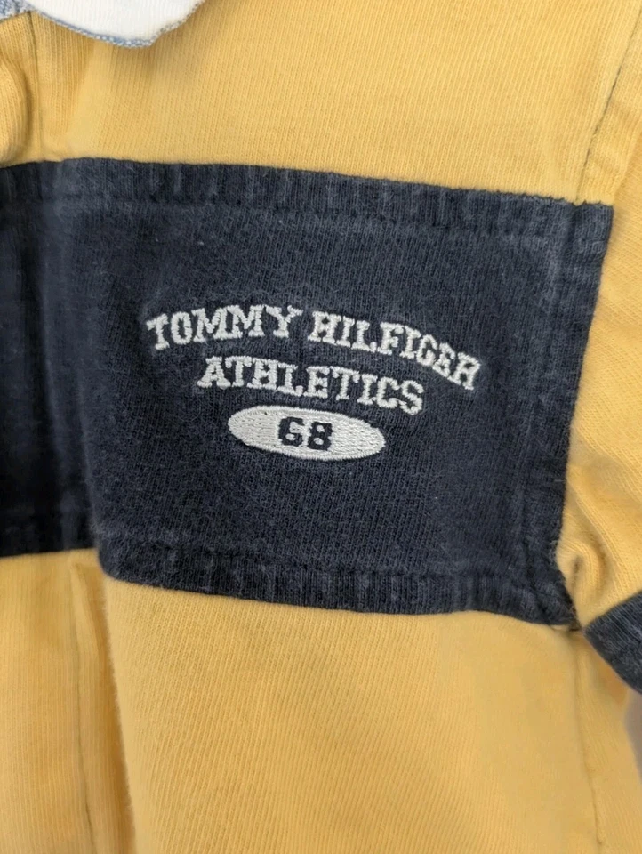 Tommy Hilfiger Colorblock Body Rugby Talla 12-18 Meses Rayas Amarillo Azul Foto 2 de 4