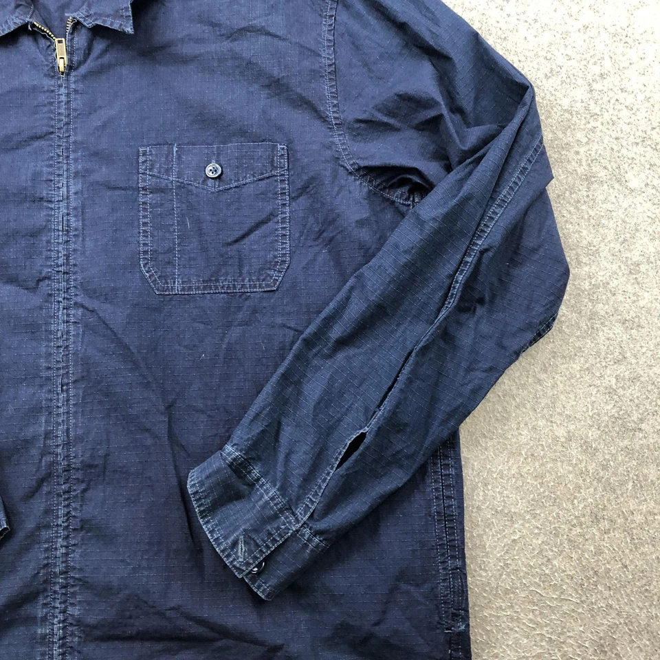 Chaqueta Wallace & Barnes Para Hombres 2XL Azul Marino Ripstop Cremallera Frontal Tareas Ropa de Trabajo Foto 3 de 4