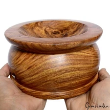 3.75" Hand made Large Sphere Holder Display Stand Polished Natural Sheesham Wood