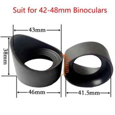 2PCS 42-48mm Binoculars Eye Cups Rubber Microscope Eyepiece Eye Shields Guards