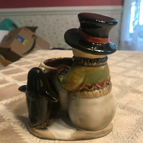 Brand New Yankee Candle Votive Candle Holder Snowmen Penguin Excellent image 3