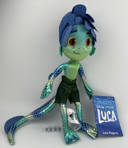 Disney’s Lucca Pixar Luca Paguro Sea Monster Soft Stuffed Doll Toy  Authentic 12”