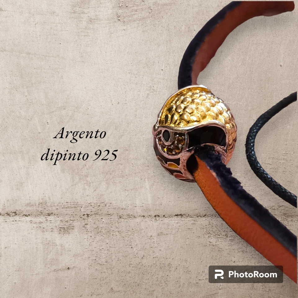 Bracciale Gufo in Argento 925 "ARTIGIANATO ISABO' "🤏 - Immagine 3 di 4