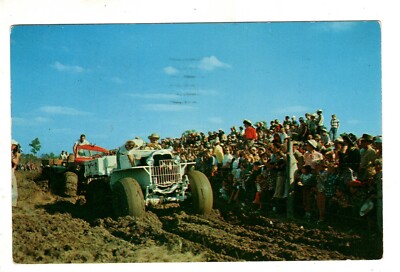 Naples FL Mud Racing Swamp Buggy Day Vintage Postcard