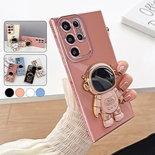 For Samsung Galaxy S22 Ultra S21+S20 FE A13 A52A53 Astronaut Kickstand Cute Case
